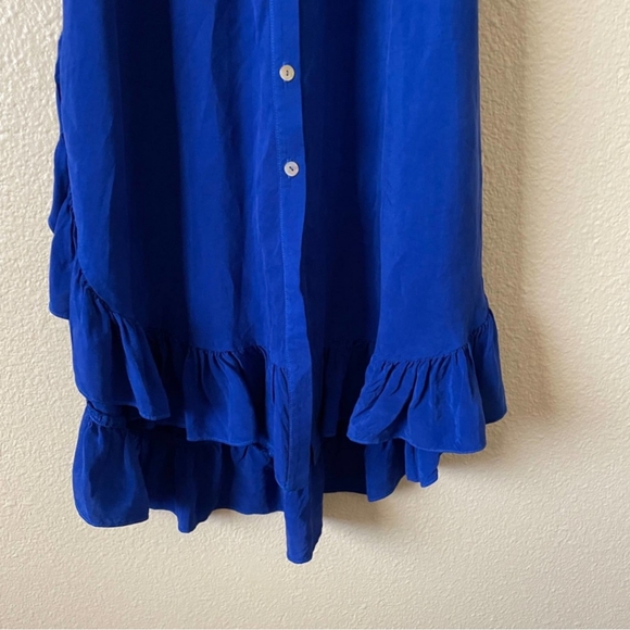 Anthropologie Corey Lynn Calter Ruffle Hem Midi Shirt Dress - Picture 6 of 11